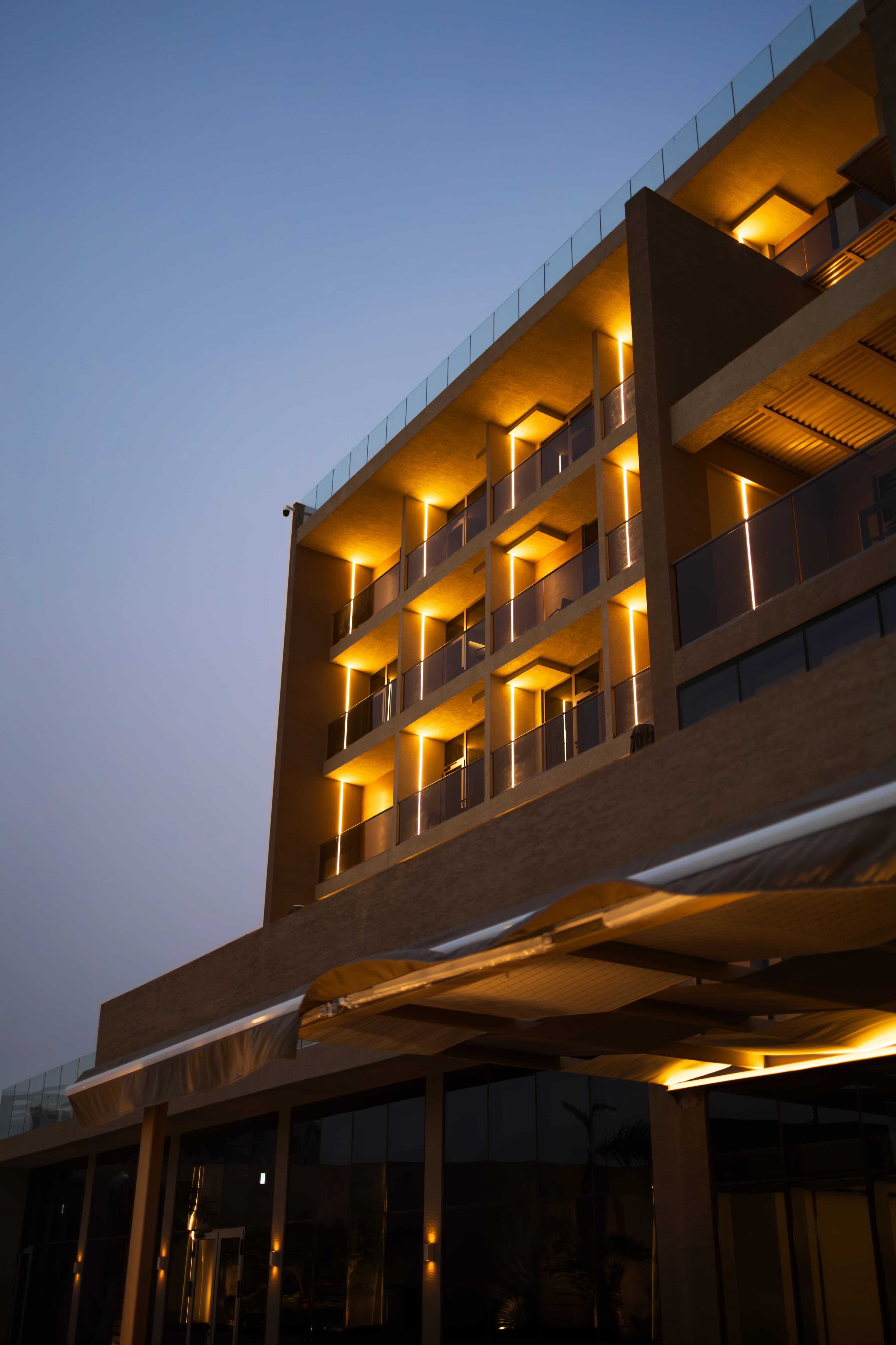 Resort exterior with mountain views